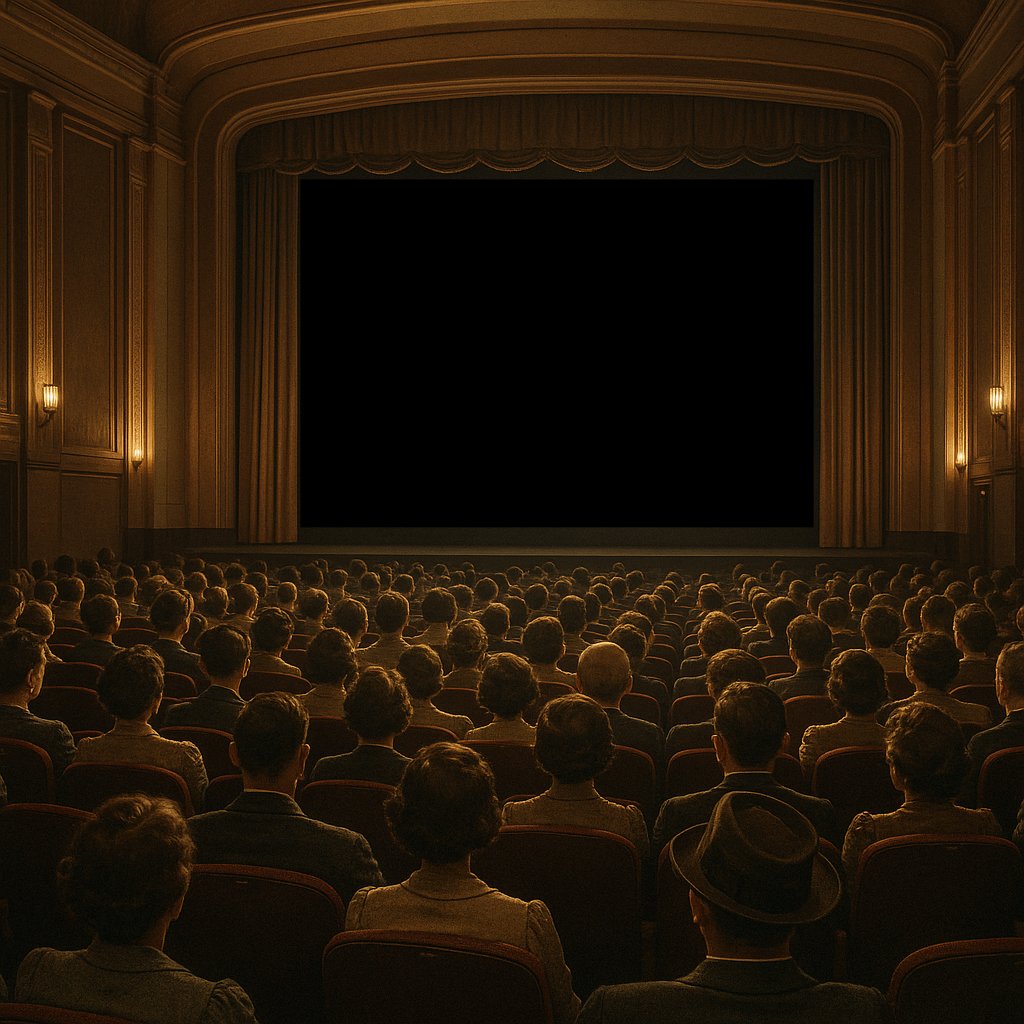 1950s movie theater interior